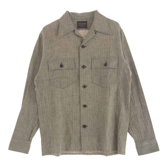 BY GLADHAND バイグラッドハンド 長袖 シャツ バック 刺? グレー系 S【中古】