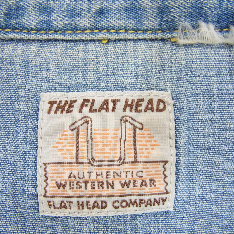 THE FLAT HEAD ザフラットヘッド 7202C デニム ウエスタン シャツ 長袖 シャツ インディゴブルー系 サイズ表記無【中古】