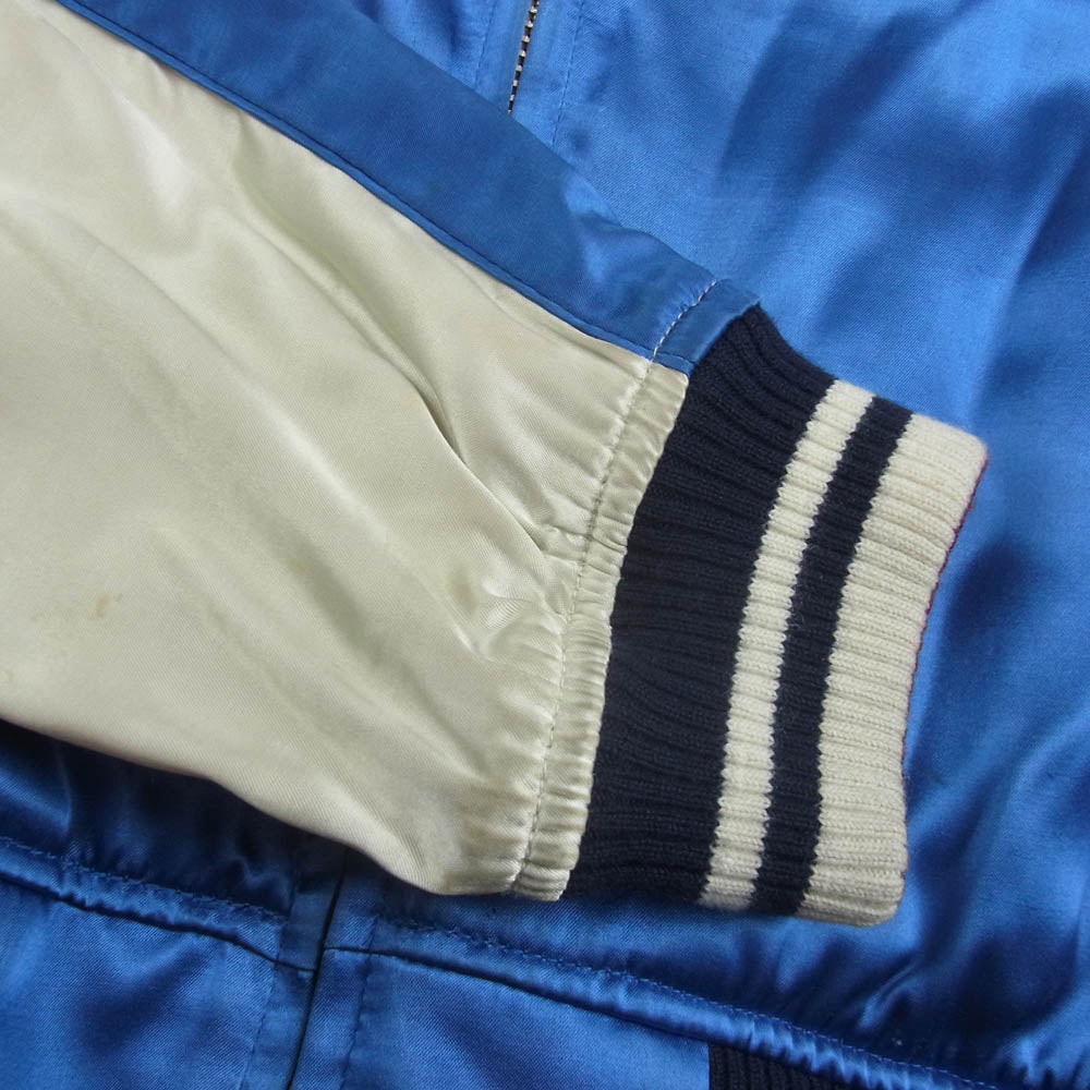 THE FLAT HEAD ザフラットヘッド リバーシブル スカジャン スーベニア ジャケット GUAM 刺繍 ブルー系 M【中古】