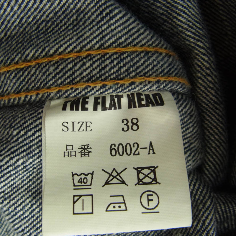 THE FLAT HEAD ザフラットヘッド 6002-A 2nd TYPE デニム ジャケット セカンド インディゴ インディゴブルー系 38【中古】