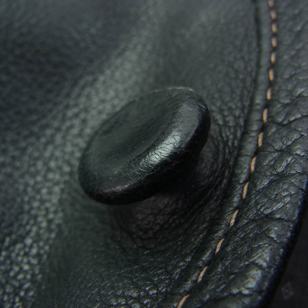 THE FLAT HEAD ザフラットヘッド ディアスキン レザー ベスト ブラック