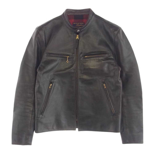 THE FLAT HEAD ザフラットヘッド SRJ-06A ホースハイド シングル ライダース レザー ジャケット ダークブラウン系 38【中古】