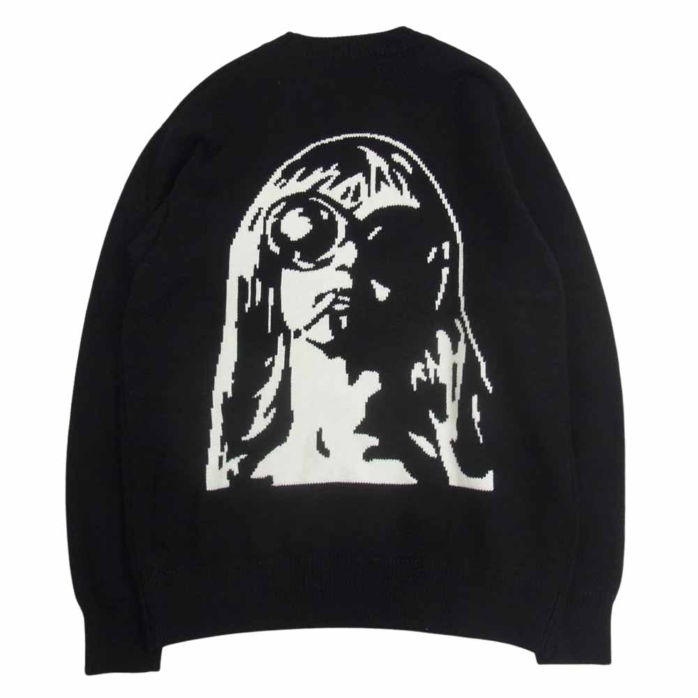 HYSTERIC GLAMOUR ヒステリックグラマー 02243NS04296 THE BAD GIRLS 編込 セーター コットン ニット ブラック系 S【極上美品】【中古】