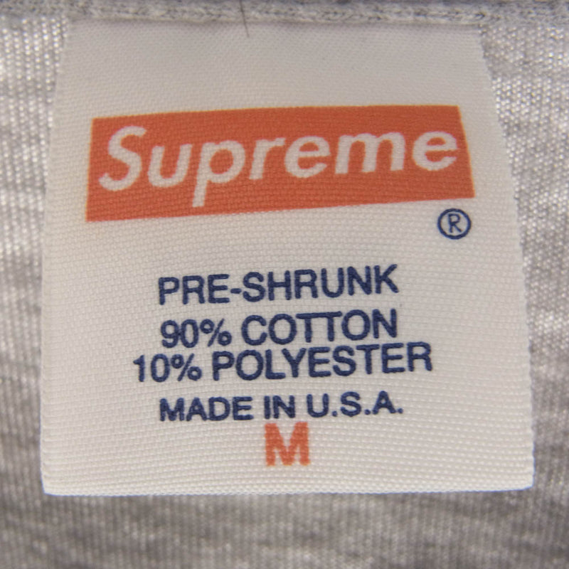 Supreme シュプリーム 15AW Worldwide L／S Tee ワールドワイド 長袖 Tシャツ グレー M グレー系 M【中古】