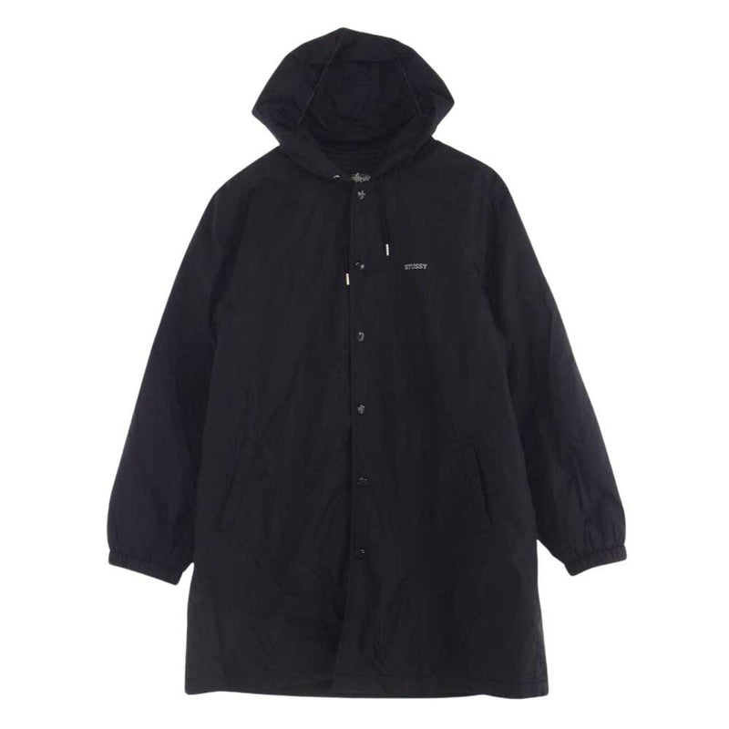 STUSSY ステューシー Tony Long Hooded Coach Jacket トニー ロング フーデッド コーチ ジャケット ブラック M ブラック系 M【中古】