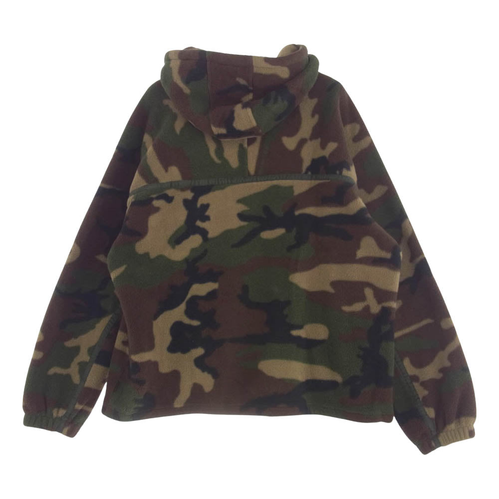 Supreme シュプリーム 19AW Polartec Half Zip Hooded Sweatshirt ポーラーテック ハーフジップ プルオーバー パーカー Sサイズ マルチカラー系 カーキ系 S【中古】