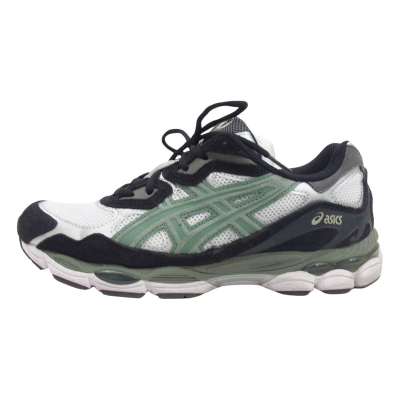 asics アシックス 1201A789-101 Gel-NYC White Ivy ゲル NYC ホワイト アイビー スニーカー ライトグリーン系 ブラック系 ホワイト系 26cm【中古】