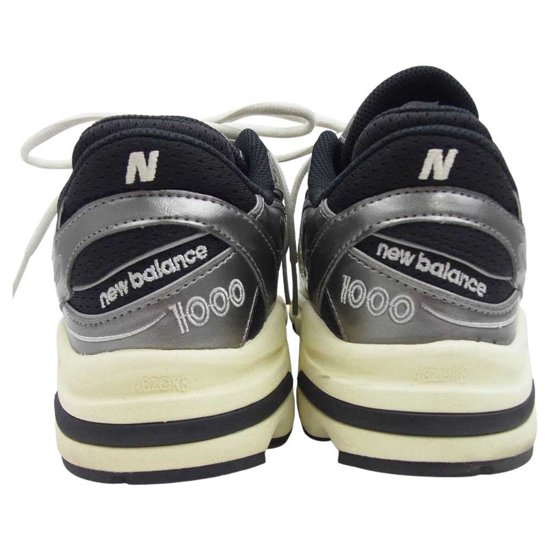 NEW BALANCE ニューバランス M1000SL 1000 Silver Metallic シルバーメタリック スニーカー シルバー系 ブラック系 26cm【中古】