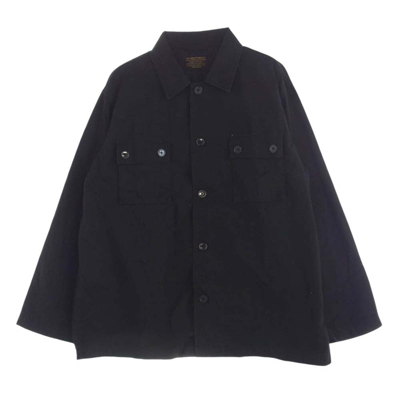 WACKO MARIA ワコマリア ARMY SHIRT TYPE-3 GOD BLESS YOU ゴッドブレスユー アーミー タイプ3 ミリタリー シャツ ジャケット ブラック系 L【中古】