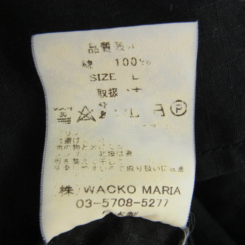 WACKO MARIA ワコマリア ARMY SHIRT TYPE-3 GOD BLESS YOU ゴッドブレスユー アーミー タイプ3 ミリタリー シャツ ジャケット ブラック系 L【中古】