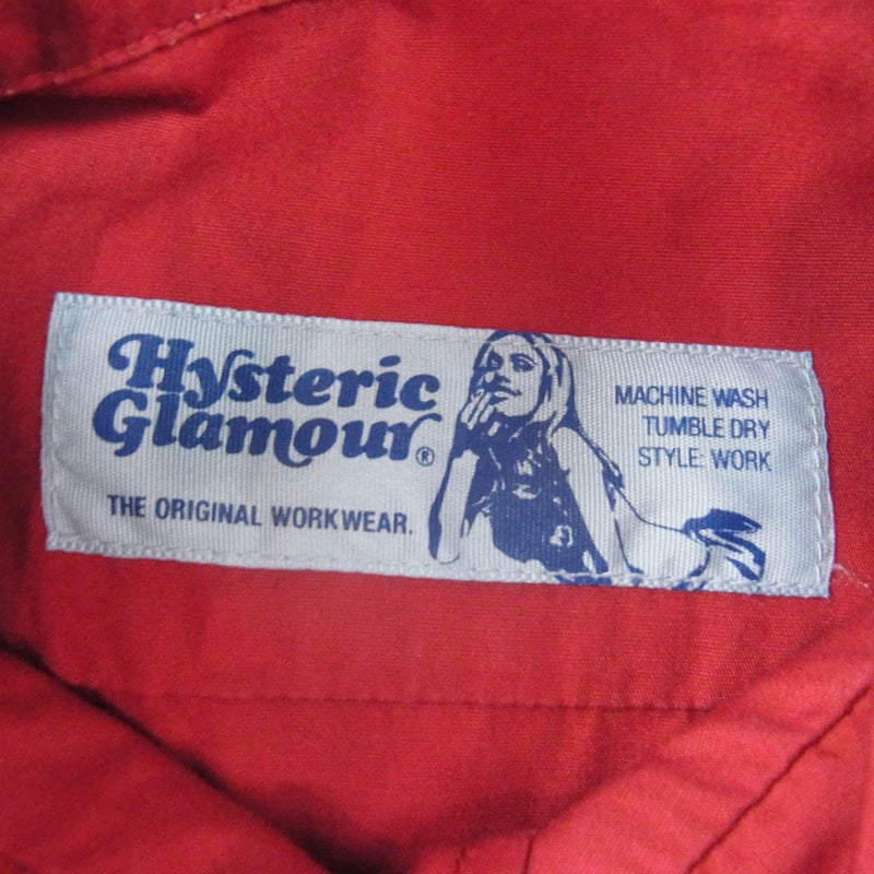 HYSTERIC GLAMOUR ヒステリックグラマー 4AH-1921 DETROIT FOREVER デトロイトフォーエバー 半袖 シャツ レッド系 S【中古】