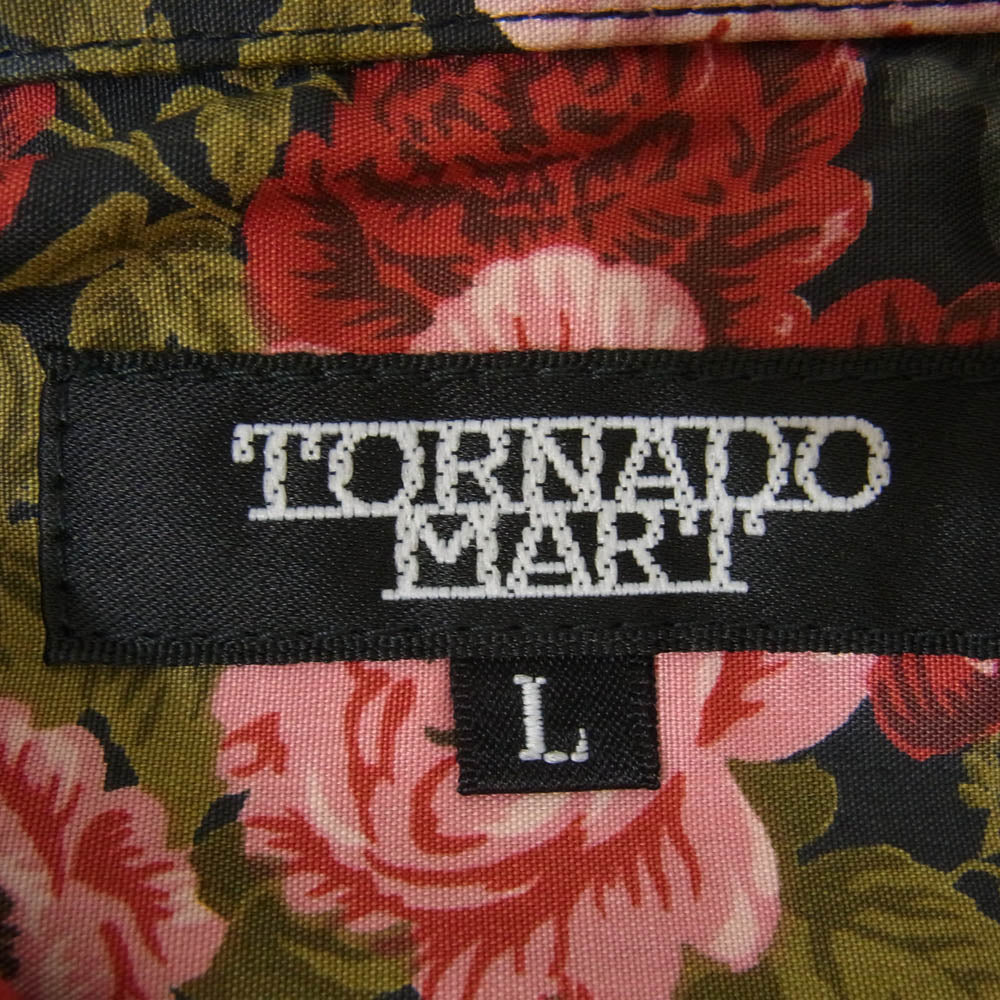 TORNADO MART トルネードマート TSH-4634 薔薇 総柄 ローズ プリント 長袖 シャツ ブラック系 L【中古】