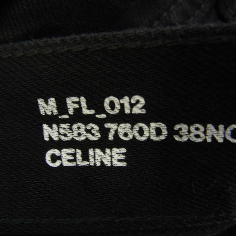 CELINE セリーヌ 2N583760D カットオフ 加工 フレア デニム パンツ ブラック系 27【中古】