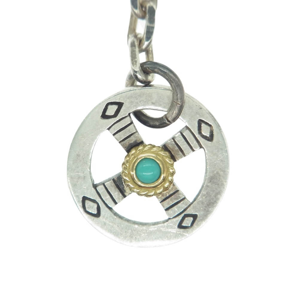 TADY&KING タディアンドキング ネイティブフック レギュラーホイール 金縄 ターコイズ付き 太角チェーン40cm【中古】