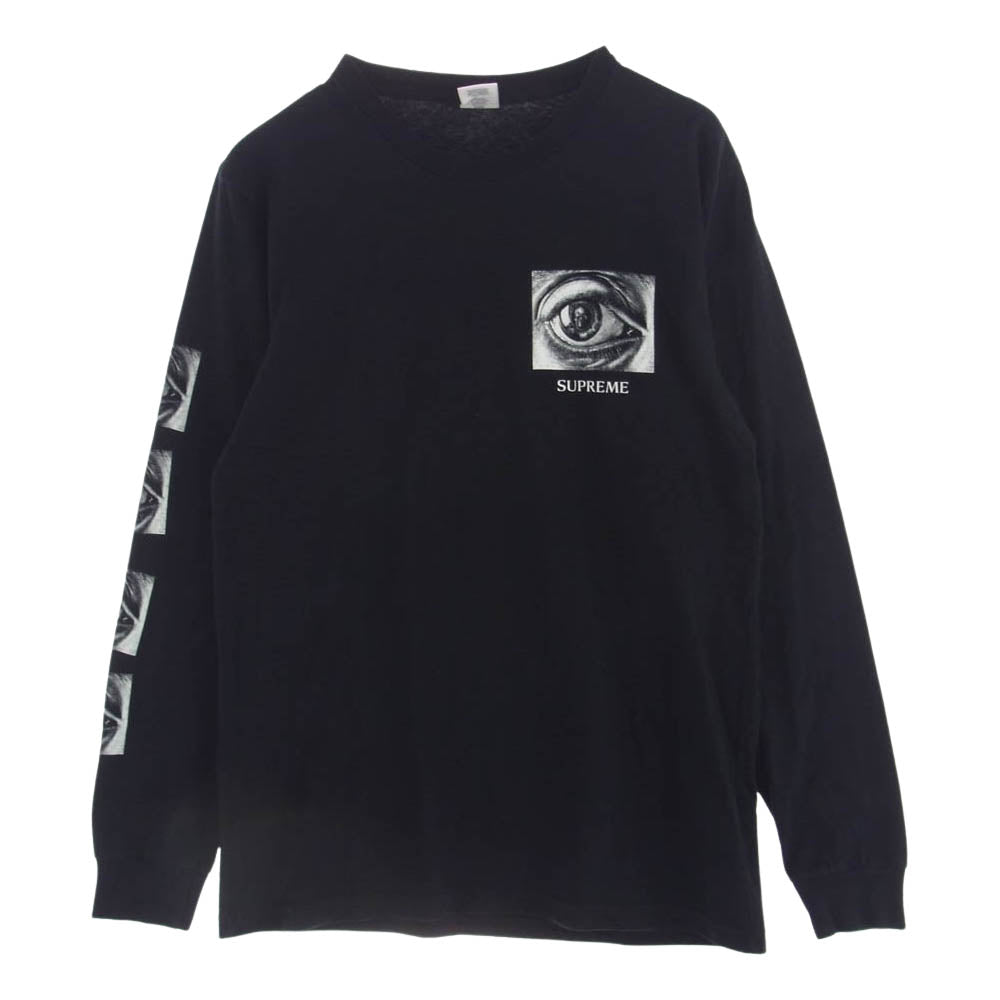 Supreme シュプリーム 17SS M.C. Escher Eye L/S Tee マウリッツ コルネリス エッシャー アイ 長袖 Tシャツ ブラック M ブラック系 M【中古】