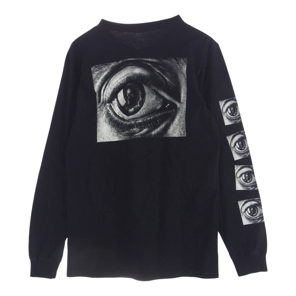 Supreme シュプリーム 17SS M.C. Escher Eye L/S Tee マウリッツ コルネリス エッシャー アイ 長袖 Tシャツ ブラック M ブラック系 M【中古】