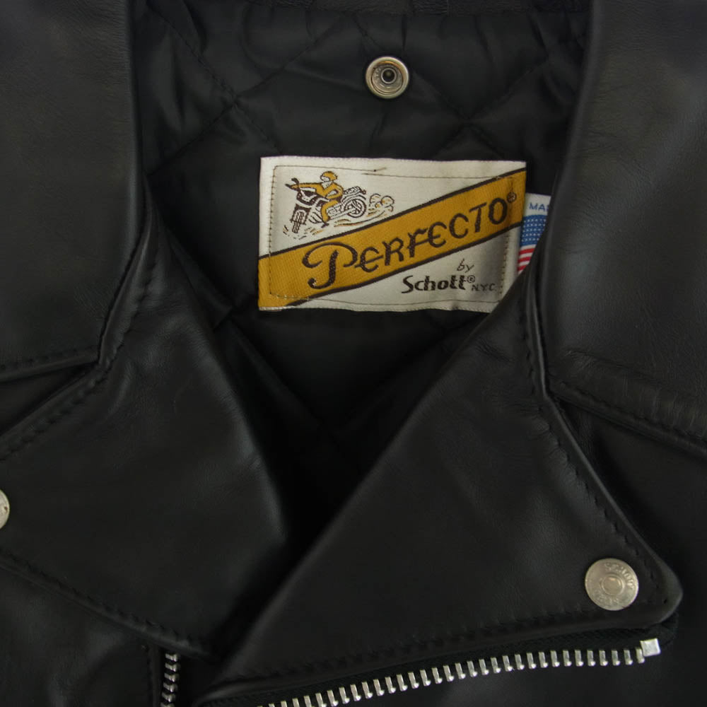 schott ショット 618 80s後期 PERFECTO USA製 バイカータグ レザー