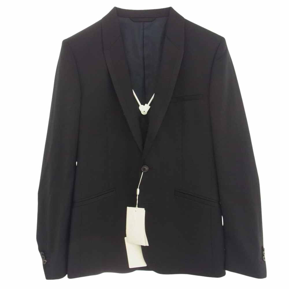 MAISON MARTIN MARGIELA メゾンマルタンマルジェラ 28BN140 10ライン ここのえタグ SMOKING 1B JACKET ショールカラー スモーキング テーラード ジャケット ブラック系 46【新古品】【未使用】【中古】