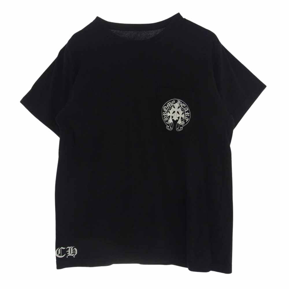 CHROME HEARTS クロムハーツ（原本無） ホースシュー トリプル セメタリークロス 半袖 ポケット Tシャツ ブラック系 L【中古】