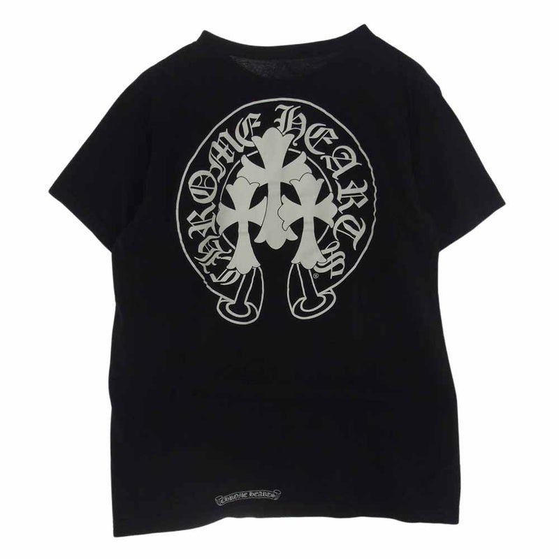 CHROME HEARTS クロムハーツ（原本無） ホースシュー トリプル セメタリークロス 半袖 ポケット Tシャツ ブラック系 L【中古】