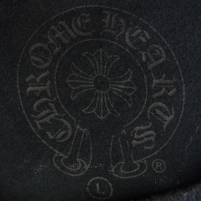 CHROME HEARTS クロムハーツ（原本無） ホースシュー トリプル セメタリークロス 半袖 ポケット Tシャツ ブラック系 L【中古】