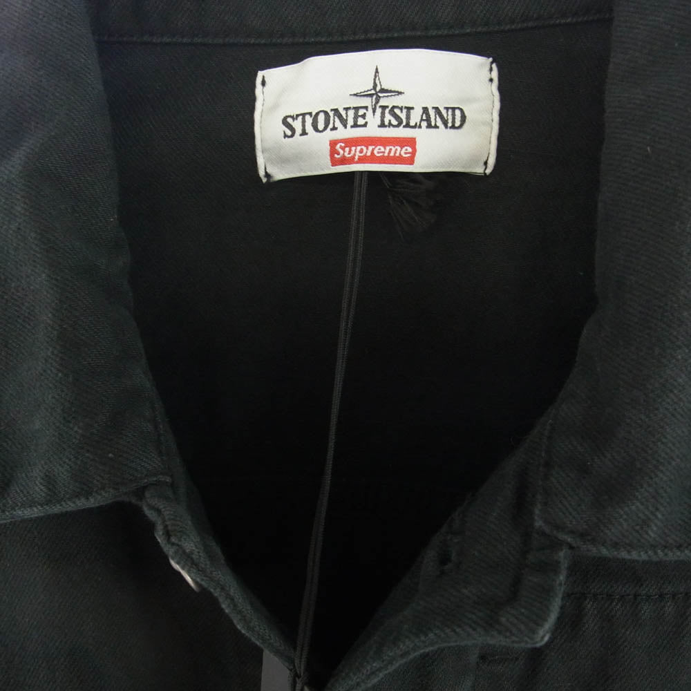 Supreme シュプリーム 23AW Stone Island Denim Trucker Jacket ストーンアイランド デニム トラッカー ジャケット ブラック系 M【極上美品】【中古】