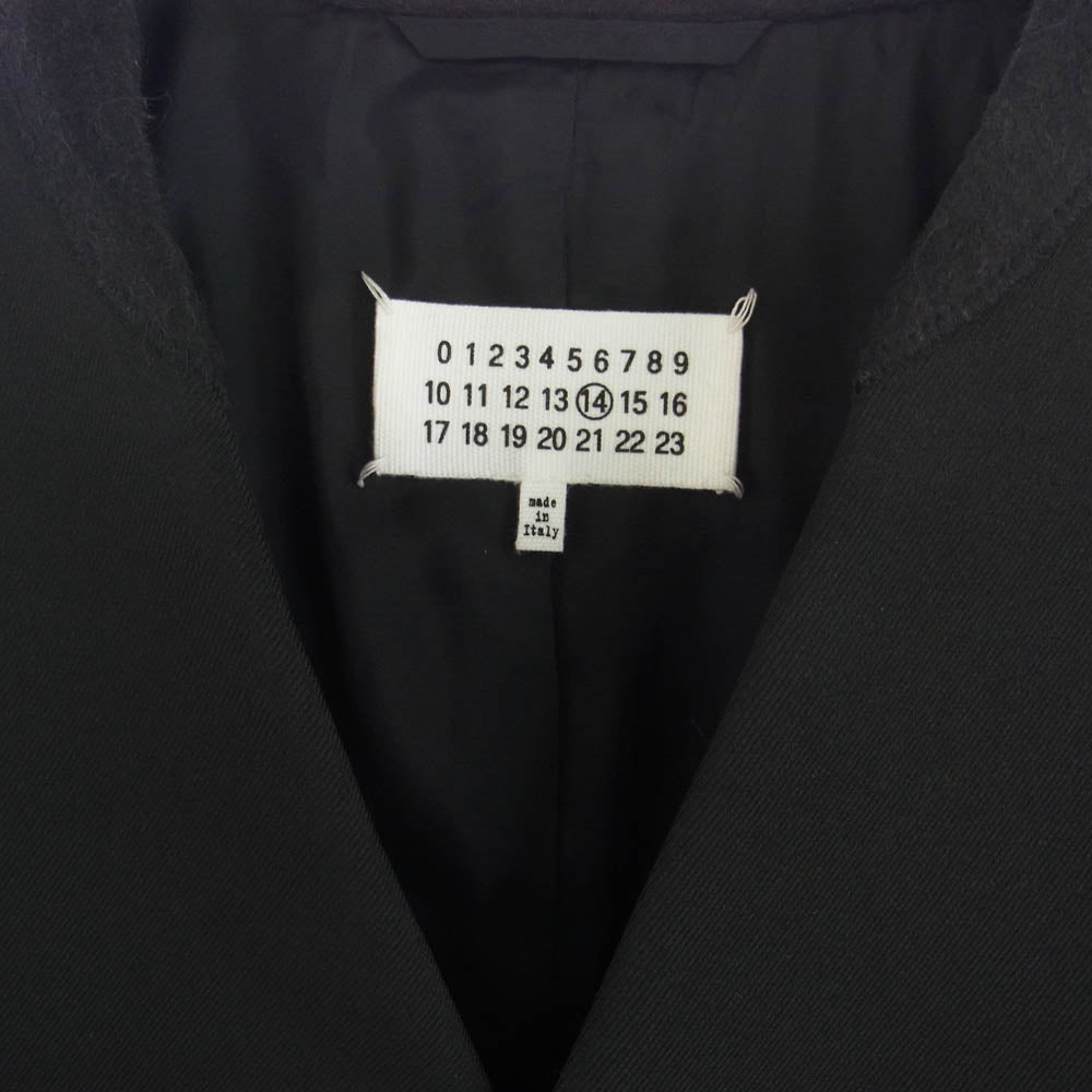 MAISON MARGIELA メゾンマルジェラ 20SS S50AA0091 カラーレス コート ノーカラー ジャケット ブラック系 46号型【美品】【中古】