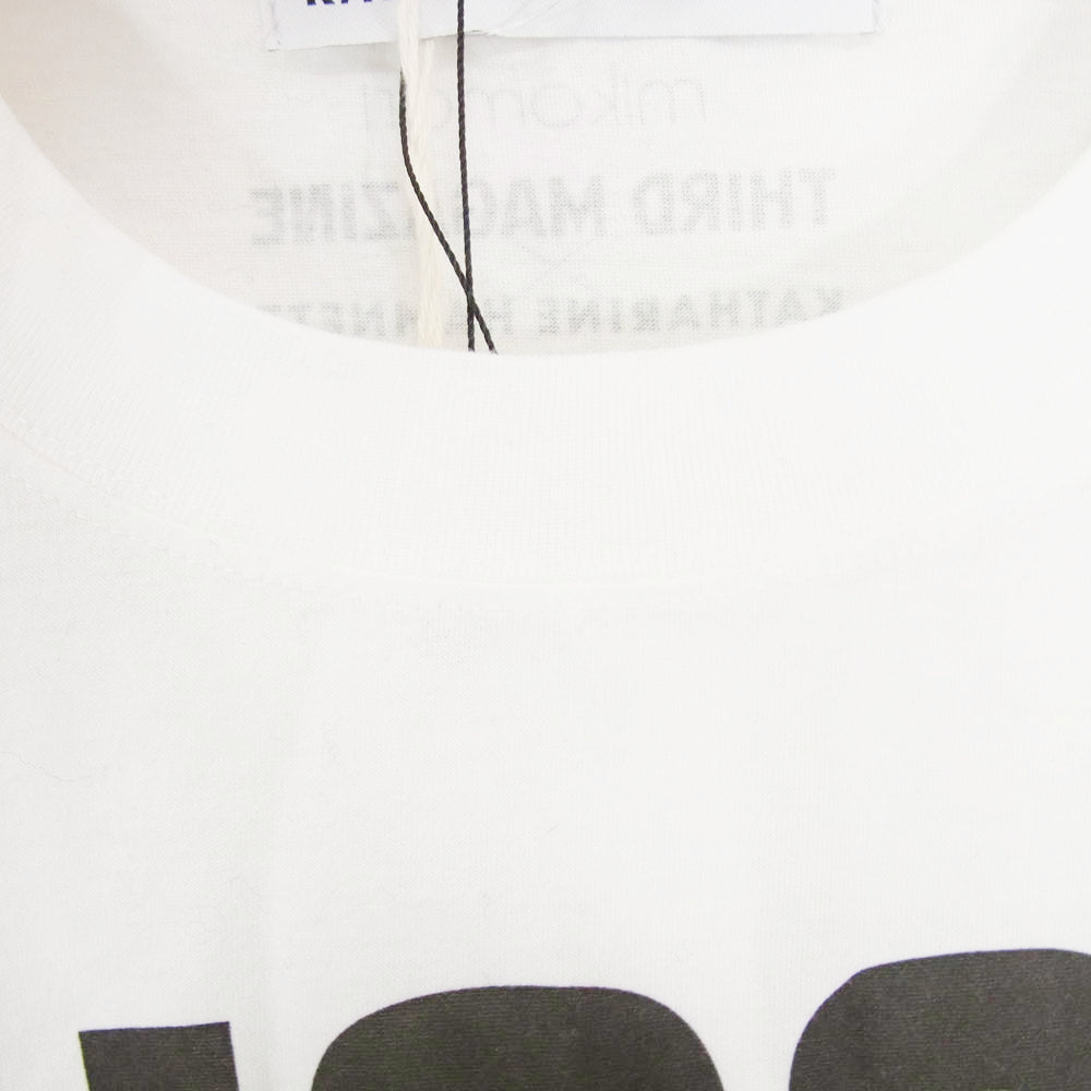 KATHARINE HAMNETT キャサリン・ハムネット CHHOSE LIFE プリント 半袖 Tシャツ ホワイト系 F【新古品】【未使用】【中古】