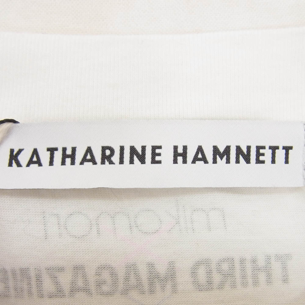 KATHARINE HAMNETT キャサリン・ハムネット CHHOSE LIFE プリント 半袖 Tシャツ ホワイト系 F【新古品】【未使用】【中古】