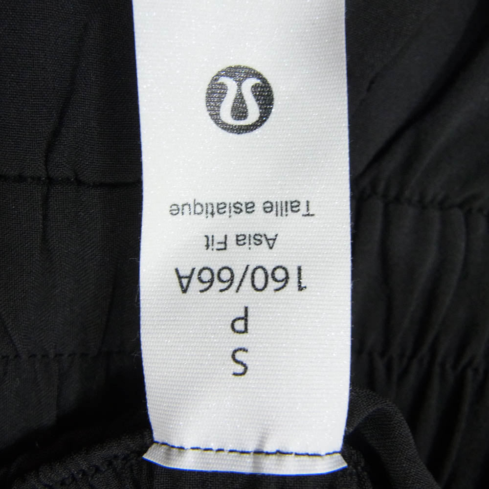 ルルレモン Front Pleat フロントプリーツ ワイドレッグ パンツ ブラック系 S【新古品】【未使用】【中古】