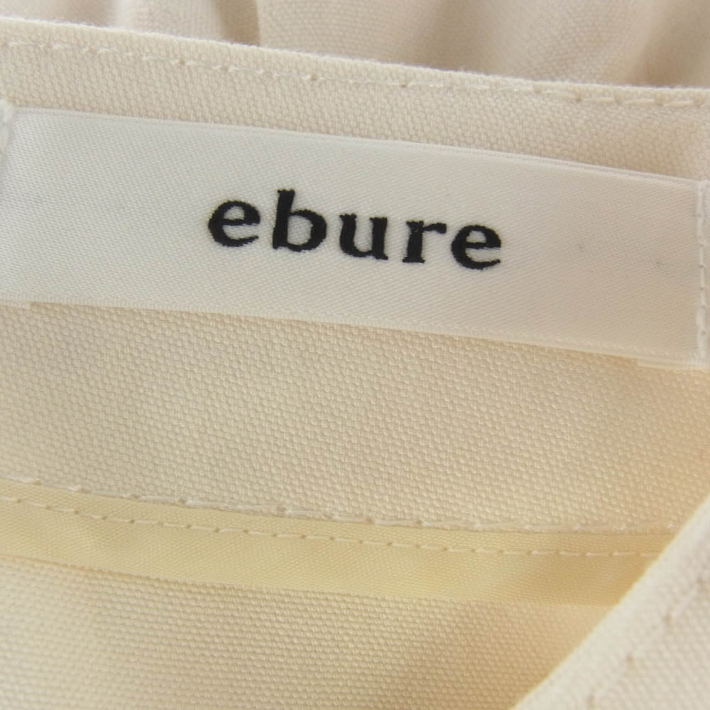 ebure エブール 2710300225 袖ギャザー Vネック ワンピース オフホワイト系 36【中古】