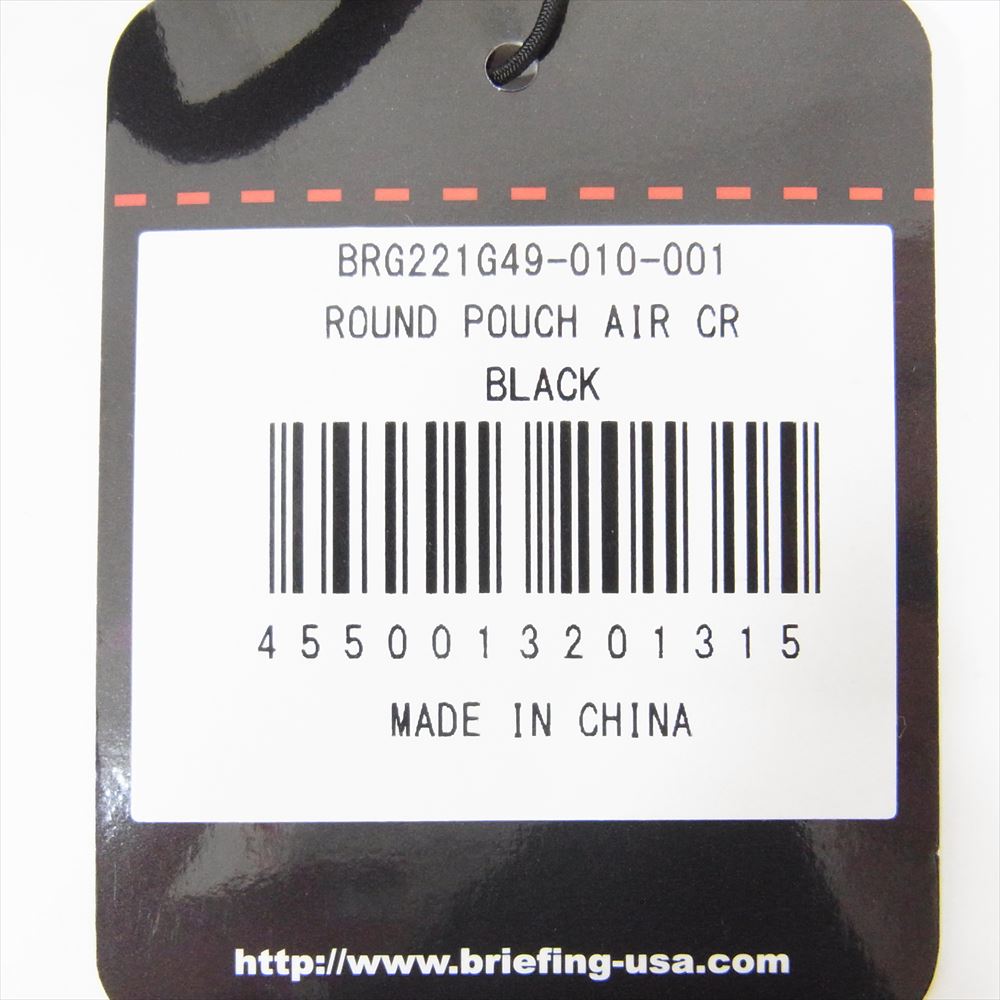 BRIEFING ブリーフィング BRG221G49-010-001 ROUND POUCH AIR CR エアー バリスティック ナイロン ポーチ ブラック系【新古品】【未使用】【中古】