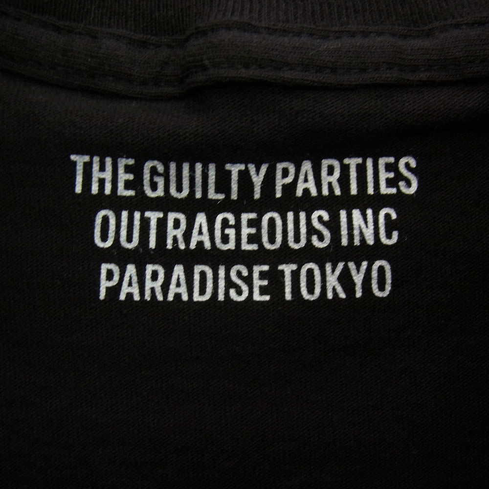 WACKO MARIA ワコマリア 24AW 24FW-WMT-TEE09 CREW NECK T-SHIRT クルーネック 半袖 Tシャツ WMロゴ刺? ブラック系 M【極上美品】【中古】