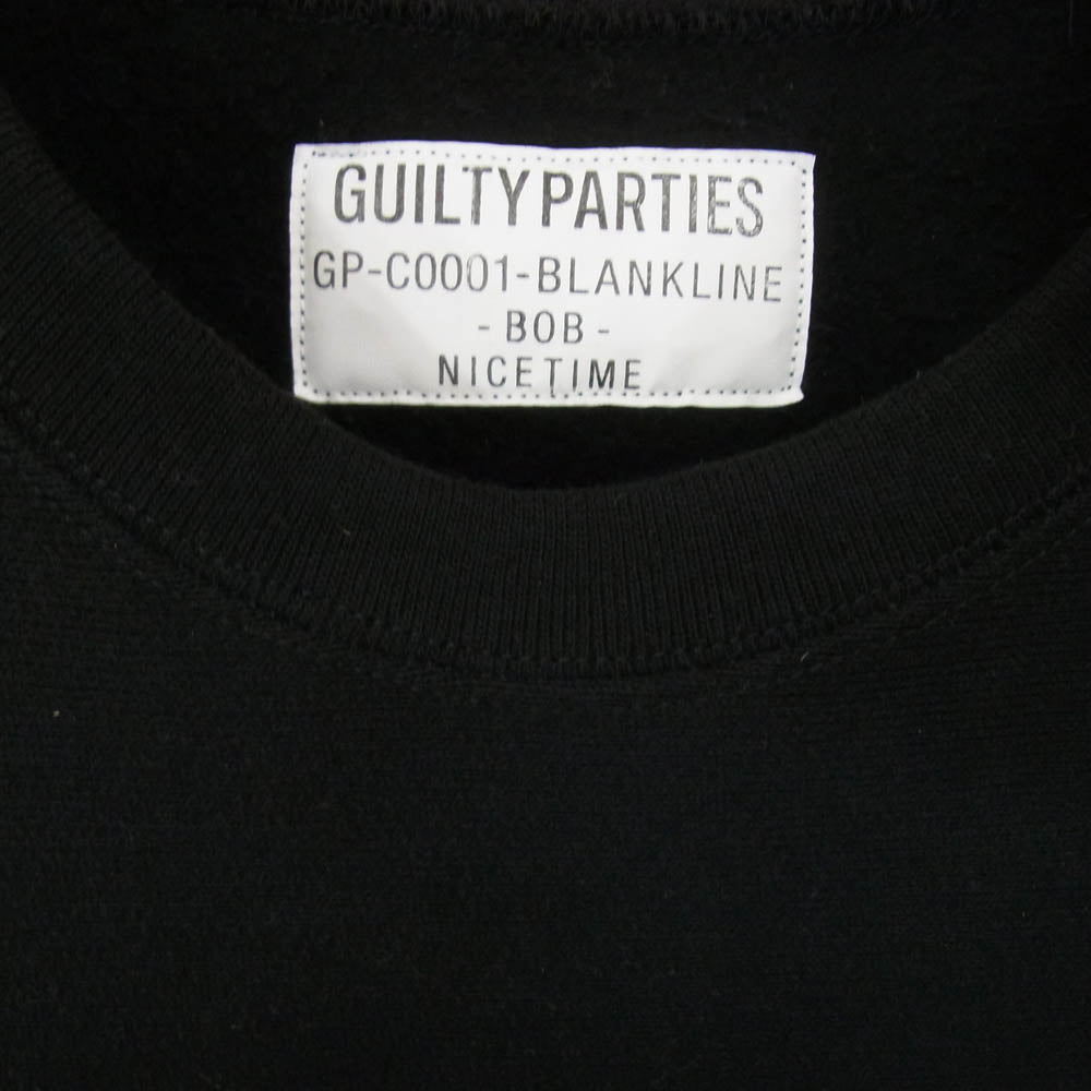 WACKO MARIA ワコマリア 22SSE-WMC-SS02 HEAVY WEIGHT CREW NECK SWEAT SHIRT ヘビー ウエイト クルーネック スウェット ブラック系 S【中古】