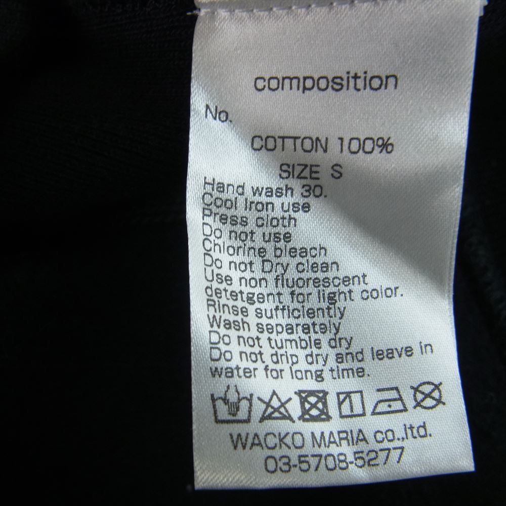 WACKO MARIA ワコマリア 22SSE-WMC-SS01 HEAVY WEIGHT PULLOVER HOODED SWEAT SHIRT ヘビーウェイト プルオーバー パーカー ブラック系 S【中古】