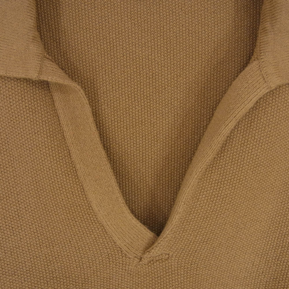 Steven Alan スティーブンアラン 8113-248-0321 ASPR KANOKO SKIPPER LOOSE 鹿の子 スキッパー ルーズ ニット ブラウン系 S【中古】