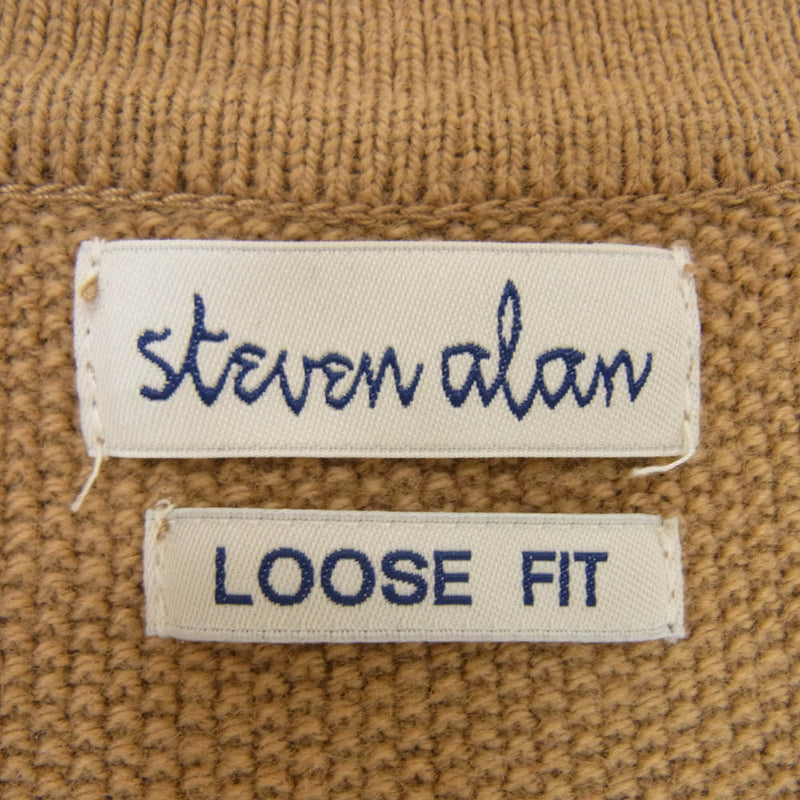 Steven Alan スティーブンアラン 8113-248-0321 ASPR KANOKO SKIPPER LOOSE 鹿の子 スキッパー ルーズ ニット ブラウン系 S【中古】