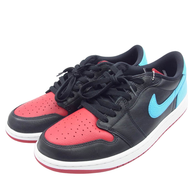 NIKE ナイキ CZ0775-046 Women's ウィメンズ Air Jordan 1 エアジョーダン Retro Low OG レトロ ロー NC to Chi ノースカロライナ トゥ シカゴ ローカット スニーカー ブラック系 レッド系 ブルー系 29cm【極上美品】【中古】