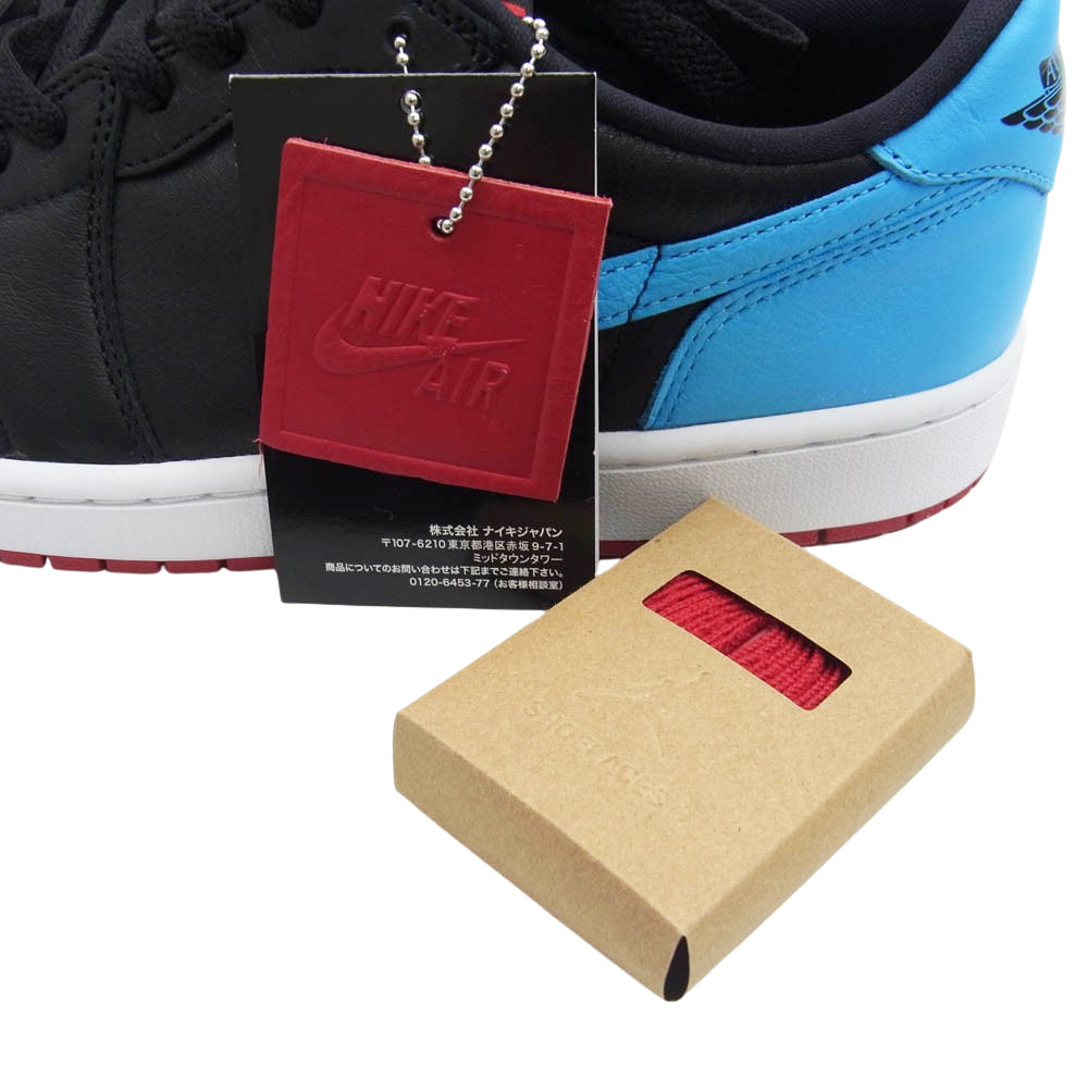 NIKE ナイキ CZ0775-046 Women's ウィメンズ Air Jordan 1 エアジョーダン Retro Low OG レトロ ロー NC to Chi ノースカロライナ トゥ シカゴ ローカット スニーカー ブラック系 レッド系 ブルー系 29cm【極上美品】【中古】