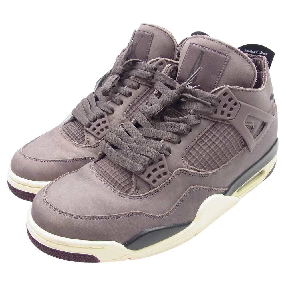 NIKE ナイキ × A Ma Maniere アママニエール フェイクバスターズ鑑定済 DV6773-220 Air Jordan 4 エアジョーダン4 バイオレット オレ Violet Ore ハイカット スニーカー ブラウン系 28cm【中古】