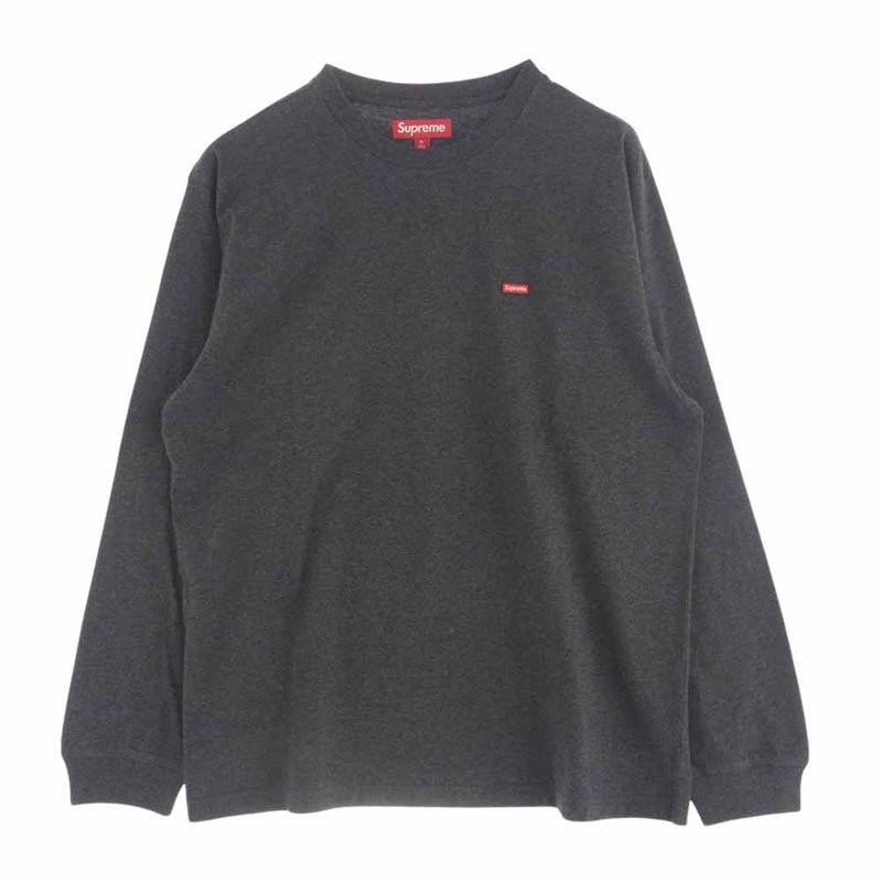 Supreme シュプリーム 24AW Small Box L/S Tee スモール ボックス ロゴ 長袖 Tシャツ チャコール M【極上美品】【中古】