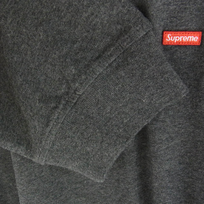 Supreme シュプリーム 24AW Small Box L/S Tee スモール ボックス ロゴ 長袖 Tシャツ チャコール M【極上美品】【中古】