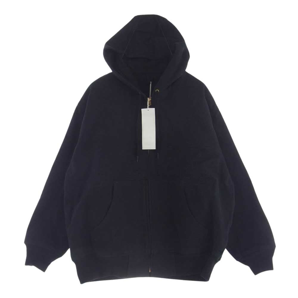 COMOLI コモリ 23SS X01-01011 コットン ダック ジップ パーカー ブラック系 1【中古】