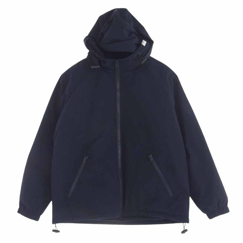 A.P.C. アーペーセー 中綿 裏地フリース ナイロン フーディ ジャケット ネイビー系 S【中古】