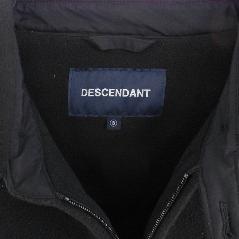 DESCENDANT ディセンダント TEE FLEECE JACKET フリース ドリズラー ジャケット ブルゾン ブラック系 3【美品】【中古】