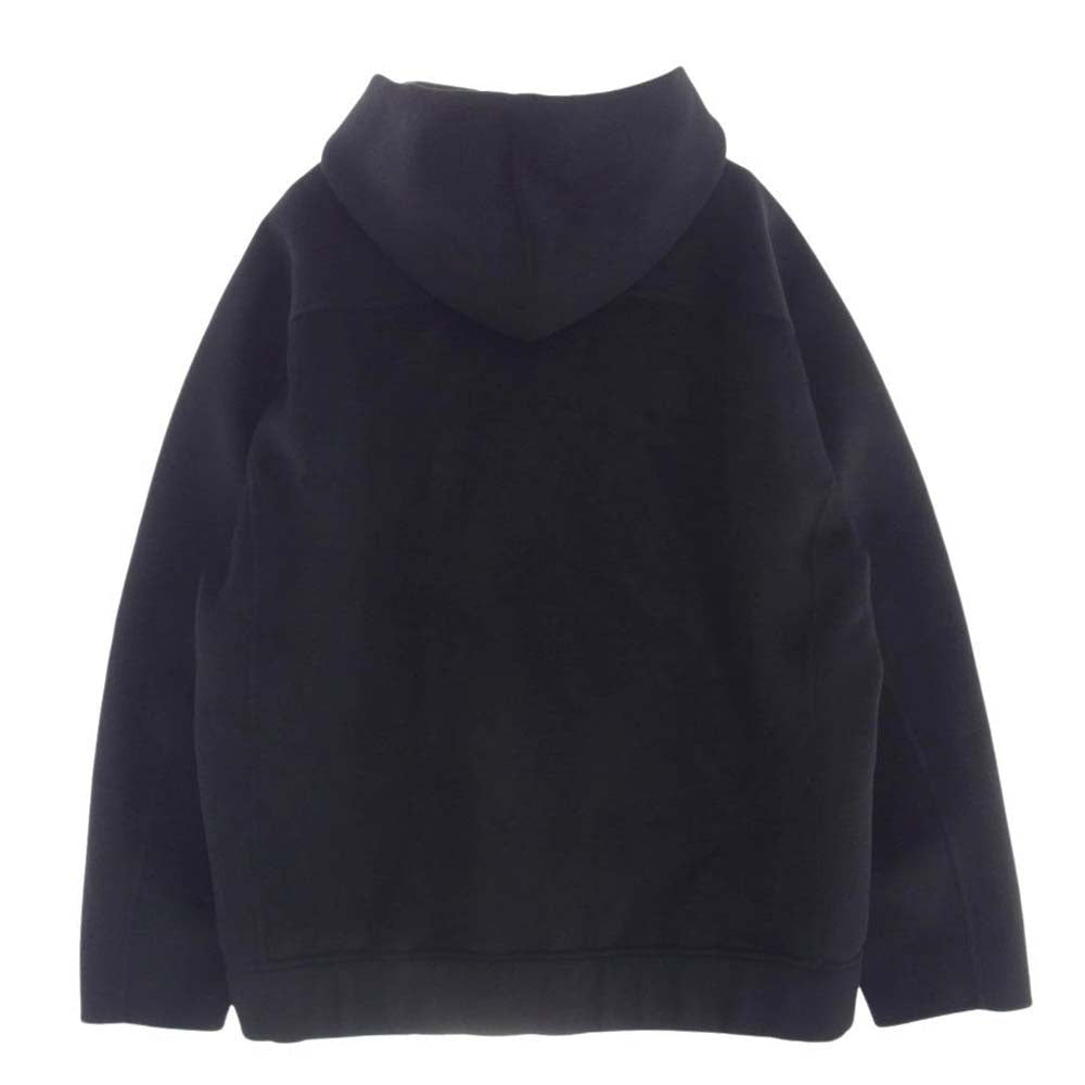 ATTACHMENT アタッチメント 22AW AB22-007 DOUBLE FACE BEAVER CLOTH ZIP HOODIE ダブルフェイス ビーバークロス ジップ フーディー ブルゾン カシミヤ混 ウール フーディ ブラック系 1【極上美品】【中古】