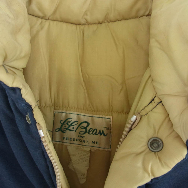 L.L.Bean エルエルビーン VINTAGE ヴィンテージ 70s 筆記体タグ 中綿ジャケット ネイビー系 M【中古】