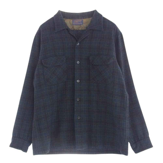 PENDLETON ペンドルトン VINTAGE ヴィンテージ 50s ウール チェック オープンカラー シャツ L【中古】