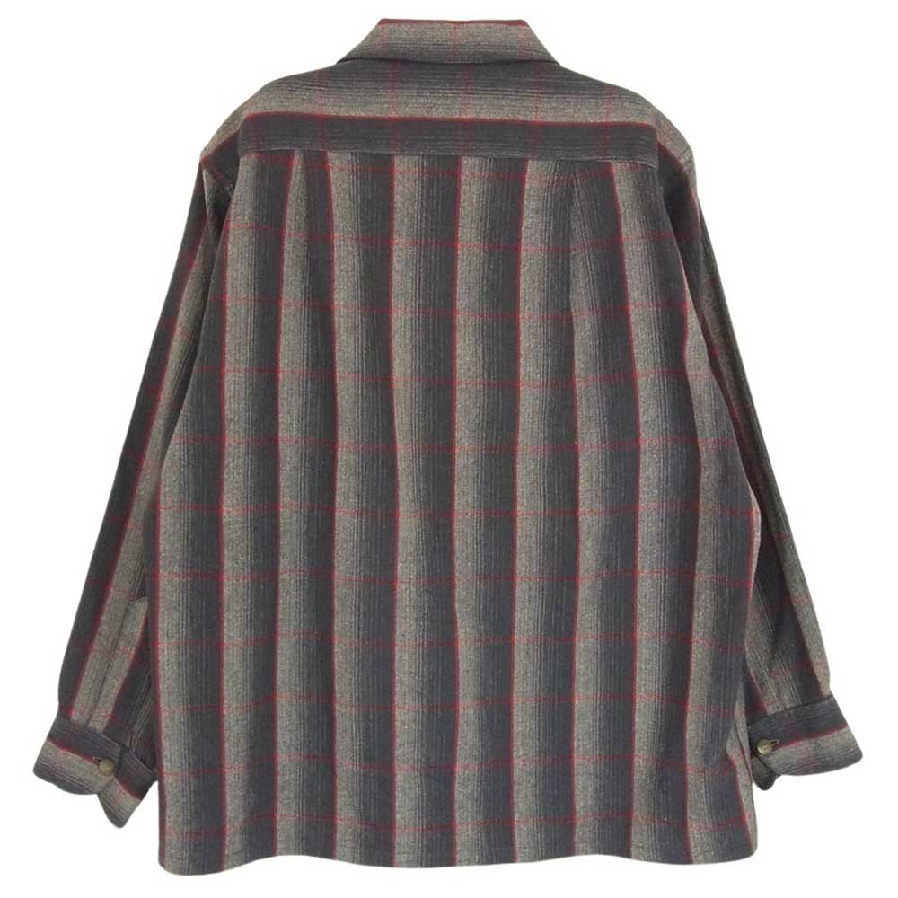 PENDLETON ペンドルトン VINTAGE ヴィンテージ 50s ウール チェック オープンカラー シャツ グレー系 M【中古】