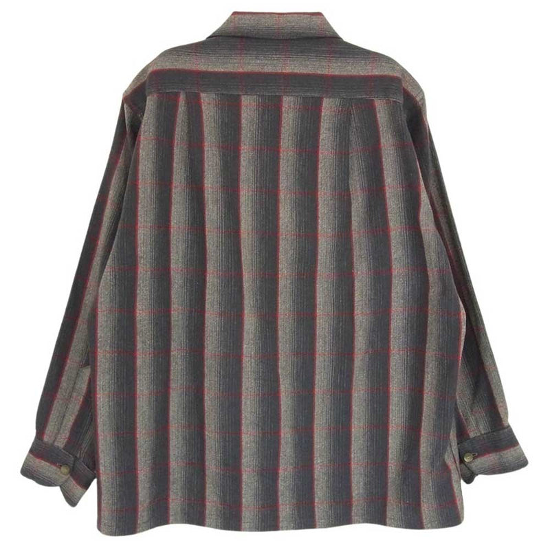 PENDLETON ペンドルトン VINTAGE ヴィンテージ 50s ウール チェック オープンカラー シャツ グレー系 M【中古】